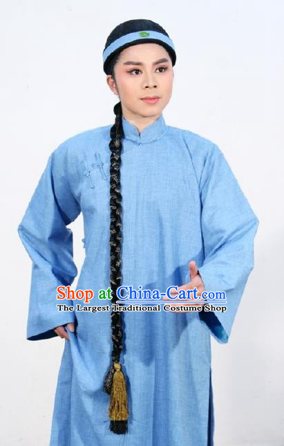 Chinese Yue Opera Qing Dynasty Childe Costumes and Headwear Shaoxing Opera Young Male Ban Ba Jan Dao Sang Junjia Apparels Garment