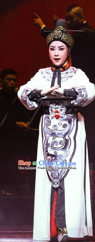 Chinese Yue Opera Wusheng Costumes and Headwear Shaoxing Opera The Romance of West Chamber Martial Male Takefu Apparels Garment