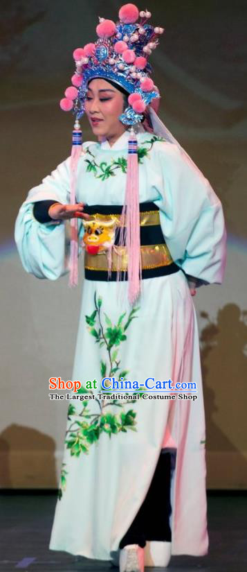 Chinese Yue Opera Xiaosheng Ji Su Apparels Costumes and Headwear From Love to Patriotism Deliver the Messenger Shaoxing Opera Takefu Young Male Garment