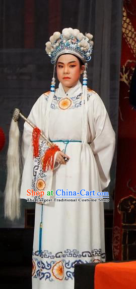 Chinese Yue Opera Court Eunuch Apparels Golden Palace Refuse Marriage Costumes and Headwear Shaoxing Opera Servant Garment