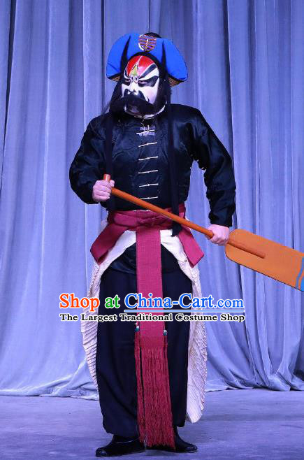 Jiu Jiang Kou Chinese Peking Opera Takefu Garment Costumes and Headwear Beijing Opera Apparels Martial Male Zhang Dingbian Clothing
