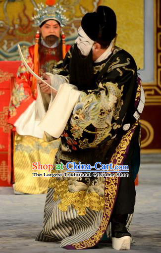 He Hou Ma Dian Chinese Peking Opera Treacherous Official Pan Hong Garment Costumes and Headwear Beijing Opera Laosheng Apparels Clothing