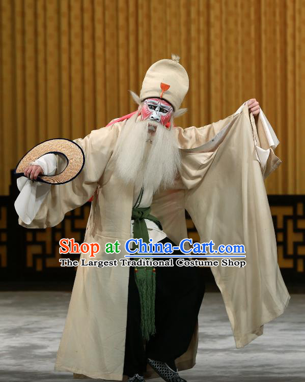 Da Gua Yuan Chinese Peking Opera Laosheng Tao Hong Garment Costumes and Headwear Beijing Opera Elderly Male Apparels Clothing