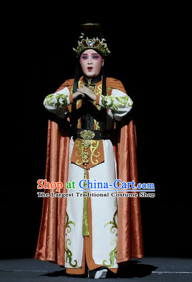King Zhao Wuling Chinese Peking Opera Young Male Garment Costumes and Headwear Beijing Opera Xiaosheng Apparels Prince Zhao Zhang Clothing