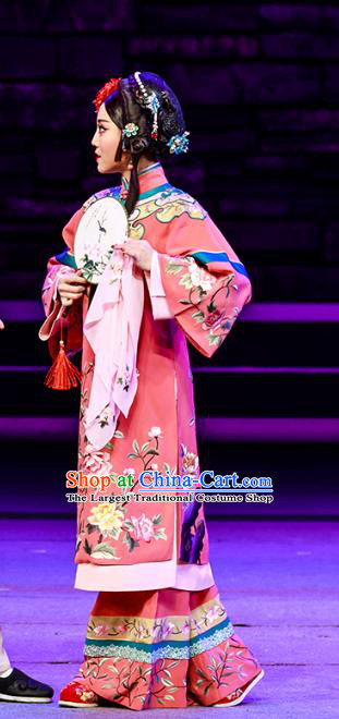 Chinese Beijing Opera Actress Apparels The Grand Mansion Gate Costumes and Headdress Traditional Peking Opera Diva Dress Courtesan Yang Jiuhong Garment