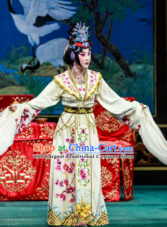 Chinese Beijing Opera Hua Tan Garment The Dream Of Red Mansions Costumes and Hair Accessories Traditional Peking Opera Actress Wang Xifeng Dress Noble Mistress Apparels