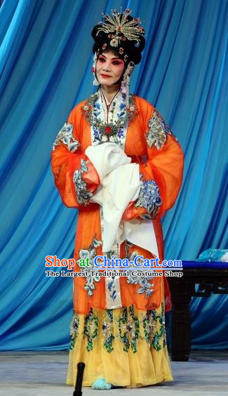 Chinese Beijing Opera Actress Garment The Dream Of Red Mansions Costumes and Hair Accessories Traditional Peking Opera Hua Tan Dress Wang Xifeng Apparels