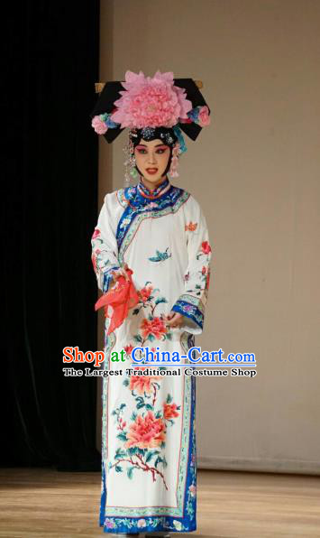 Chinese Beijing Opera Imperial Consort Garment Zhu Lian Zhai Costumes and Hair Accessories Traditional Peking Opera Noble Female Dress Hua Tan Apparels