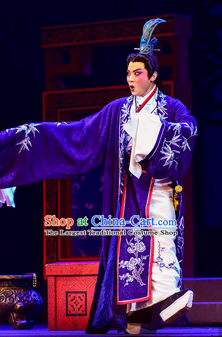 Anecdote of Jian An Chinese Peking Opera Niche Garment Costumes and Headwear Beijing Opera Scholar Dong Si Apparels Young Male Clothing