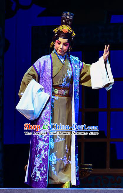 Chinese Beijing Opera Pantaloon Apparels Anecdote of Jian An Costumes and Headdress Traditional Peking Opera Elderly Female Dress Countess Garment