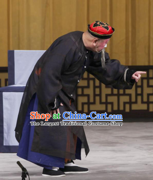 Jin Yunu Chinese Peking Opera Old Man Apparels Costumes and Headpieces Beijing Opera Clown Garment Elderly Beggar Jin Song Clothing