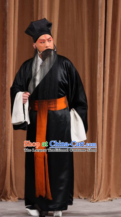 Jin Yunu Chinese Peking Opera Elderly Male Apparels Costumes and Headpieces Beijing Opera Old Servant Garment Clothing