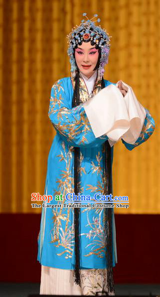 Chinese Beijing Opera Young Woman Garment Snow in June Costumes and Hair Accessories Traditional Peking Opera Hua Tan Dress Diva Dou E Apparels