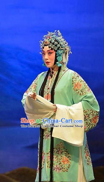 Chinese Beijing Opera Young Mistress Garment Sun An Dong Ben Costumes and Hair Accessories Traditional Peking Opera Actress Dress Madam Apparels