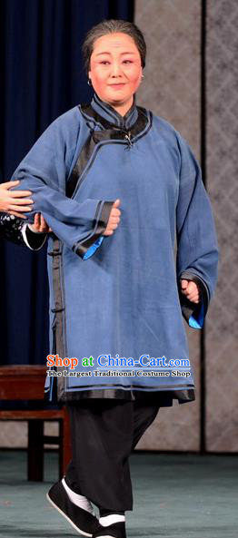 Chinese Ping Opera Dame Apparels Costumes and Headpieces Third Sister Yang Goes to Court Traditional Pingju Opera Elderly Woman Dress Garment