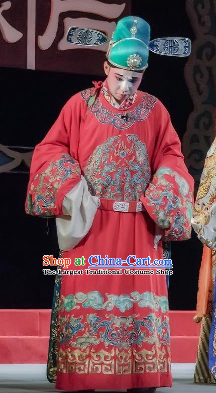 Tai Hou Gai Jia Chinese Sichuan Opera Magistrate Zhang Wuyi Apparels Costumes and Headpieces Peking Opera Young Male Garment Official Clothing