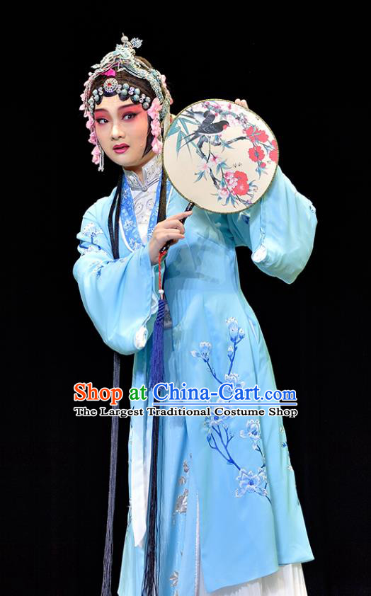 Chinese Sichuan Opera Actress Costumes and Hair Accessories Guiying and Wang Kui Traditional Peking Opera Diva Jiao Guiying Dress Hua Tan Apparels