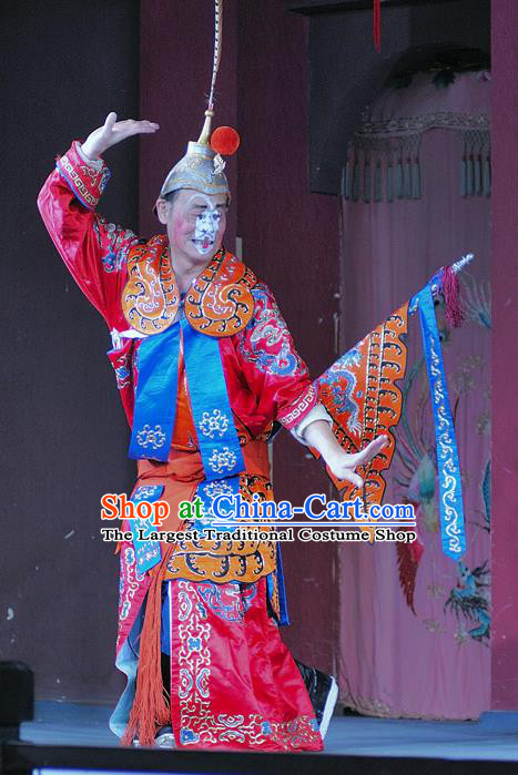 Chinese Sichuan Opera Soldier Apparels Costumes and Headpieces Peking Opera Wusheng Garment Clown Clothing