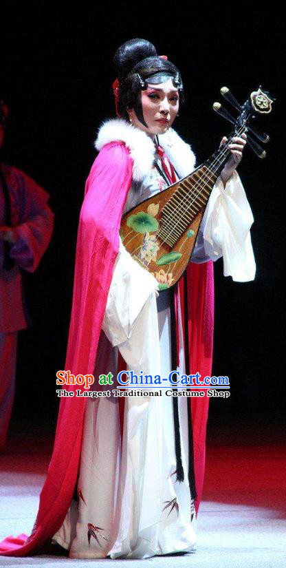 Chinese Sichuan Opera Young Female Garment Costumes and Hair Accessories Li Yaxian Traditional Peking Opera Actress Dress Diva Apparels