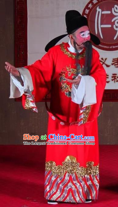 Zhuo Wenjun Chinese Sichuan Opera Official Apparels Costumes and Headpieces Peking Opera Minister Zhuo Wangsun Garment Laosheng Clothing