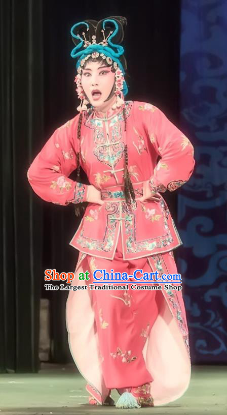 Chinese Sichuan Opera Village Girl Garment Zhuo Wenjun Costumes and Hair Accessories Shuang Ba Lang Traditional Peking Opera Hua Tan Dress Diva Du Yue E Apparels