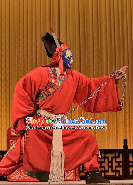 Chinese Sichuan Opera Martial Male Apparels Costumes and Headpieces Peking Opera Wusheng Garment Swordsman Clothing