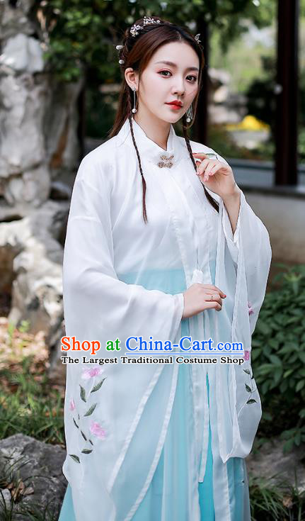 Chinese Traditional Ancient Young Lady Apparels Ming Dynasty Hanfu Dress Civilian Female Historical Costumes