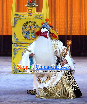 Da Bao Guo Er Jin Gong Chinese Peking Opera Lord Xu Yanzhao Garment Costumes and Headwear Beijing Opera Laosheng Elderly Male Apparels Clothing