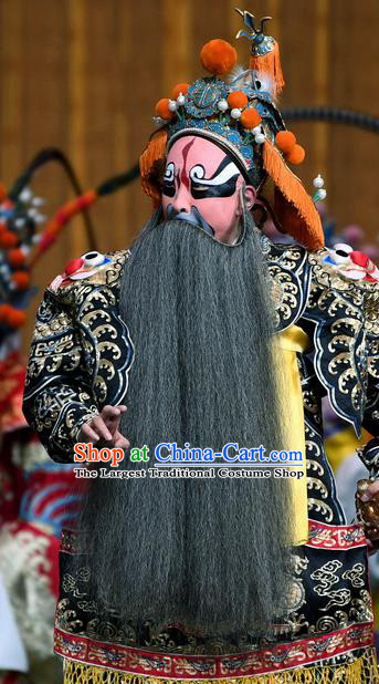 Sacrifice Zhao Shi Gu Er Chinese Peking Opera General Garment Costumes and Headwear Beijing Opera Elderly Male Wei Jiang Apparels Clothing