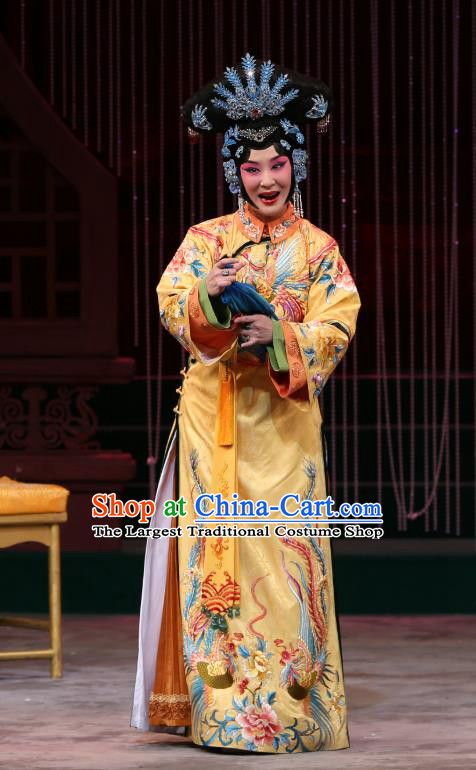 Chinese Beijing Opera Imperial Consort Shu Apparels Costumes and Headpieces Kangxi Dadi Traditional Peking Opera Noble Female Dress Garment