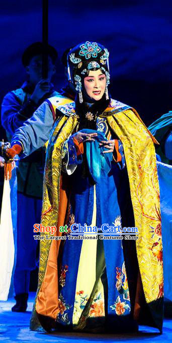 Chinese Beijing Opera Noble Consort Apparels Costumes and Headdress Kangxi Dadi Traditional Peking Opera Rani Dress Actress Garment