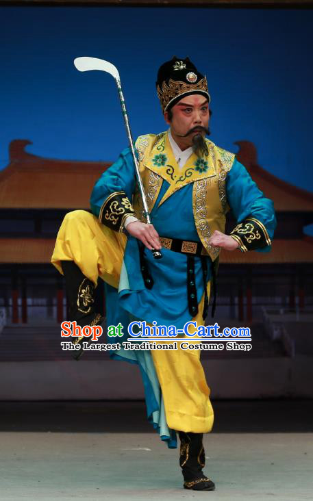 Chinese Peking Opera Official Zhen Guan Flourishing Age Garment Costumes and Headwear Beijing Opera Minister Zhangsun Wuji Clothing Apparels