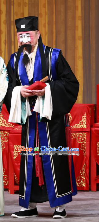 The Mirror of Fortune Chinese Peking Opera Chou Garment Costumes and Headwear Beijing Opera Clown Male Apparels Clothing