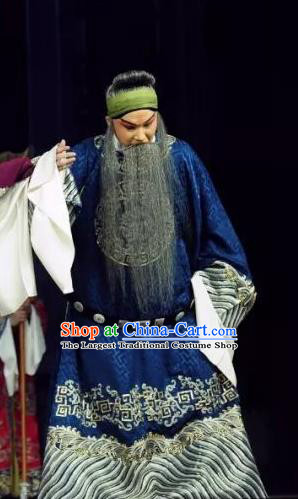 The Mirror of Fortune Chinese Peking Opera Official Lin He Garment Costumes and Headwear Beijing Opera Laosheng Apparels Elderly Male Clothing