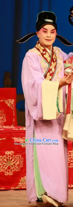 Hongqiao with the Pearl Chinese Peking Opera Xiaosheng Garment Costumes and Headwear Beijing Opera Young Male Apparels Scholar Bai Yong Clothing