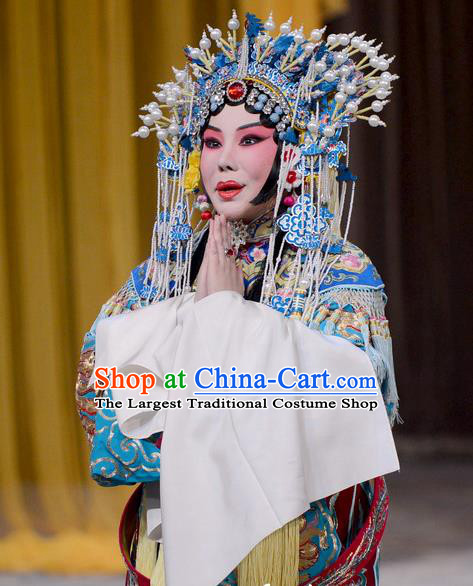 Chinese Beijing Opera Infanta Chai Apparels Actress Costumes and Headdress Number One Scholar Matchmaker Traditional Peking Opera Hua Tan Dress Garment