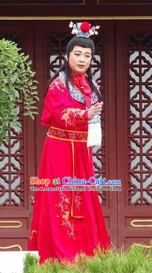 Huang Ye Hong Lou Chinese Qu Opera Xiaosheng Jia Baoyu Apparels Costumes and Headpieces Traditional Henan Opera Young Male Garment Noble Childe Clothing