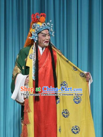 Forced Marriage Chinese Lu Opera Bully Hong Yanlong Apparels Costumes and Headpieces Traditional Shandong Opera Noble Male Garment Martial Man Clothing