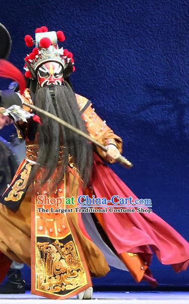 Gao Emperor of Han Chinese Guangdong Opera Jing Apparels Costumes and Headpieces Traditional Cantonese Opera Martial Male Garment General Clothing