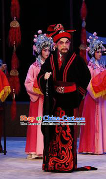 Zhaojun Frontier Song Chinese Guangdong Opera Official Wang Long Apparels Costumes and Headwear Traditional Cantonese Opera Minister Garment Clothing