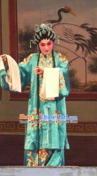 Chinese Cantonese Opera Elderly Female Garment Wu Suo Dong Gong Costumes and Headdress Traditional Guangdong Opera Noble Dame Apparels Rani Dress
