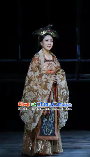 Chinese Historical Drama The Prince of Lanling Ancient Queen Qi Garment Costumes Traditional Stage Show Actress Dress Royal Empress Apparels and Headdress