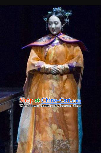 Chinese Historical Drama Empresses In Palace Ancient Palace Woman Garment Costumes Traditional Stage Show Dress Qing Dynasty Imperial Consort Apparels and Headpieces