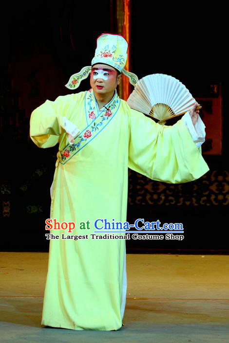 En Chou Ji Chinese Sichuan Opera Young Man Deng Bingru Apparels Costumes and Headpieces Peking Opera Highlights Xiaosheng Garment Childe Clothing