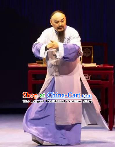 Cao Xie Xian Ling Chinese Sichuan Opera Milord Apparels Costumes and Headpieces Peking Opera Highlights Magistrate Garment Elderly Male Clothing