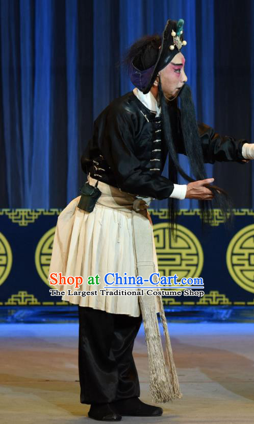 Jin Tai Jiang Chinese Sichuan Opera Martial Male Apparels Costumes and Headpieces Peking Opera Highlights Knight Garment Swordsman Hou Sheng Clothing