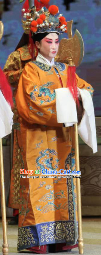 Chinese Bangzi Opera Eunuch Apparels Costumes and Headpieces Traditional Shanxi Clapper Opera Court Servant Garment Figurant Clothing