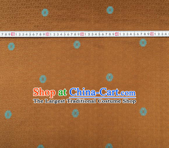 Chinese Traditional Classical Pattern Design Brown Brocade Silk Fabric Tapestry Material Asian DIY Tibetan Robe Satin Damask