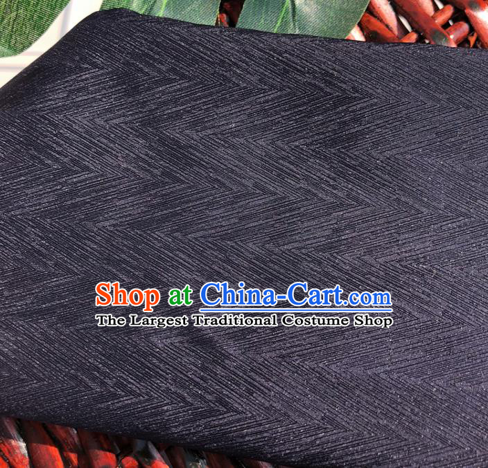 Top Quality Chinese Black Satin Fabric Traditional Asian Hanfu Dress Cloth Silk Material Traditional Jacquard Tapestry