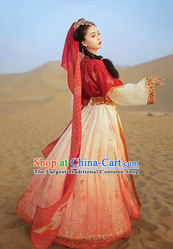 Traditional Chinese Tang Dynasty Noble Infanta Hanfu Dress Apparels Ancient Royal Princess Historical Costumes for Women